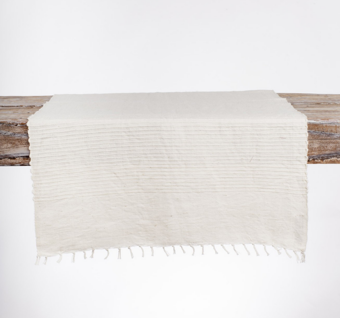 Hand Woven Ethiopian Cotton Table Runner,  Eco-Friendly, Fair Trade