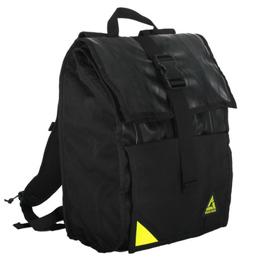Upcycled Backpack- USA made from Upcycled inner tubes & street sign scraps - Save Landfill Space!
