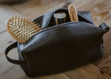 Small  Upcycled Travel  Dopp Bag, Sustainably made in the USA