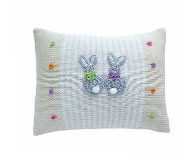 Baby Bunny Pillow with stripes & Dots, Fair Trade