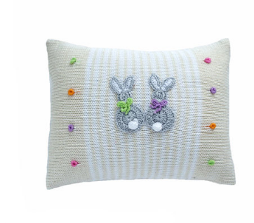Baby Bunny Pillow with stripes & Dots, Fair Trade