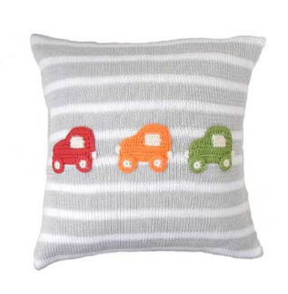 Colorful Cars Baby Toddler Pillow, Handmade, Fair Trade
