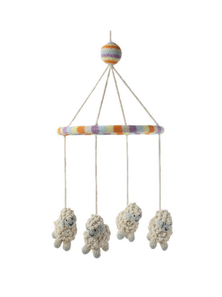 Baby Lamb Mobile, Handmade, Support Fair Trade for Artisans