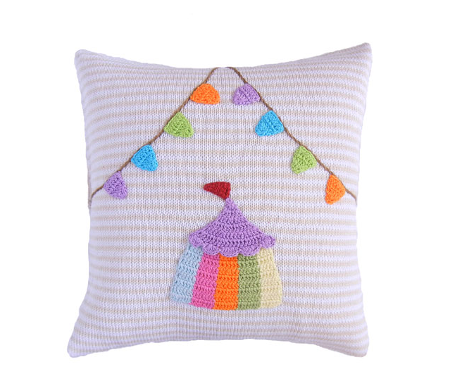 Circus Tent Baby Pillow, Handmade, Fair Trade