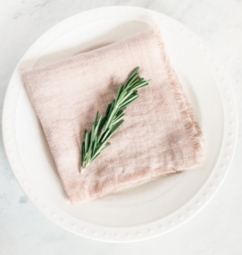 Set of 4 Hand Woven Stone Washed Linen Cloth Cocktail Napkins- Eco-Friendly, Fair Trade