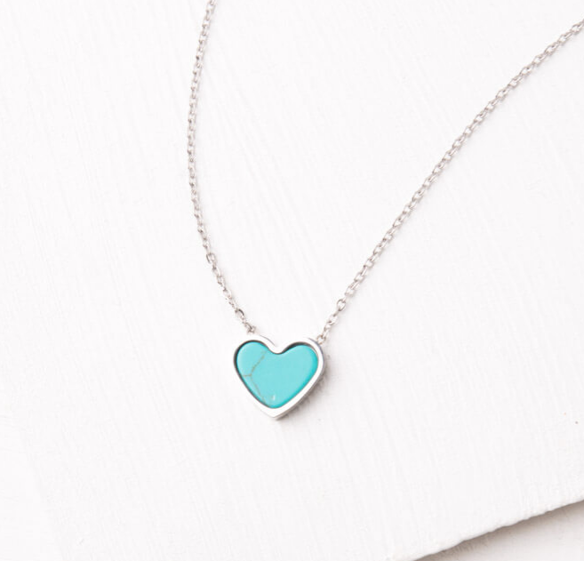 Turquoise Heart Necklace, Give freedom to girls & women!