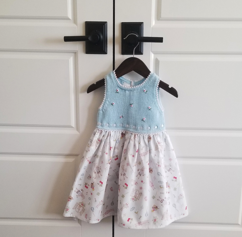 Handmade Baby Easter Dress With Bunnies, Fair Trade