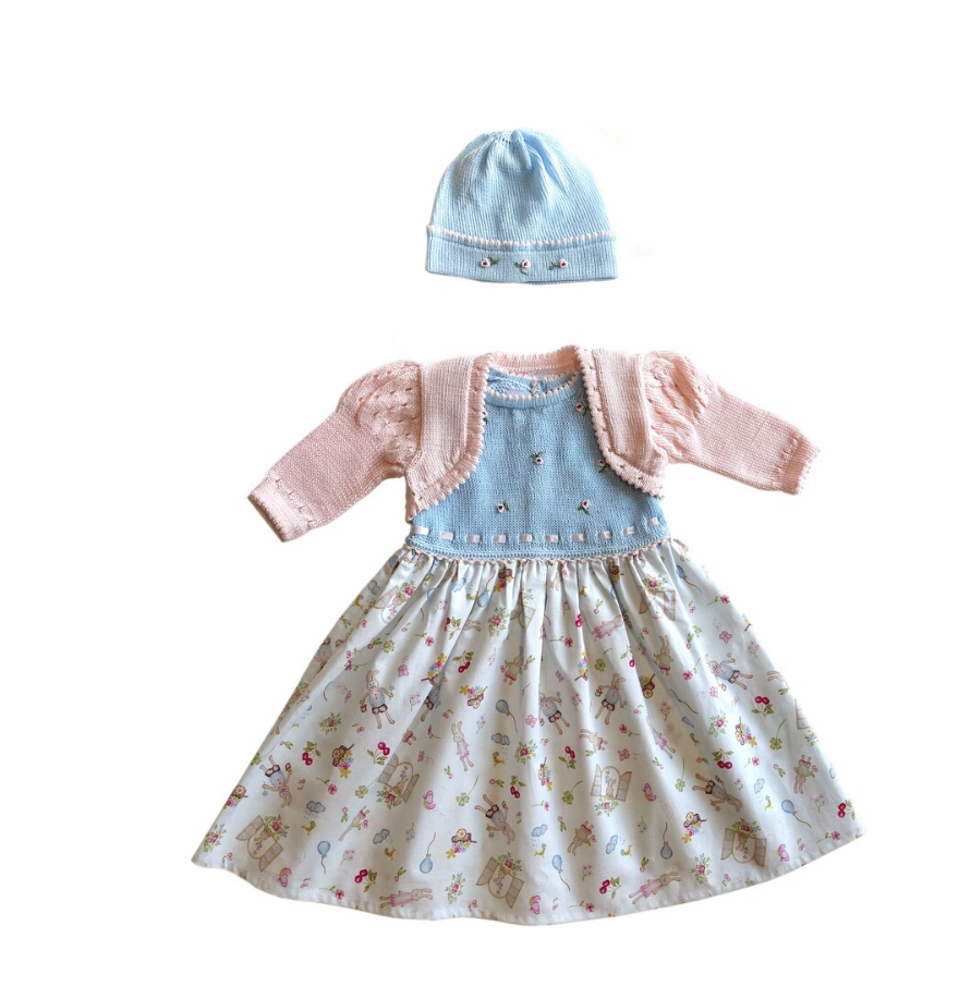 Handmade Baby Easter Dress With Bunnies, Fair Trade