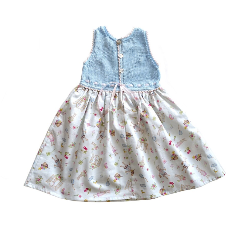 Handmade Baby Easter Dress With Bunnies, Fair Trade