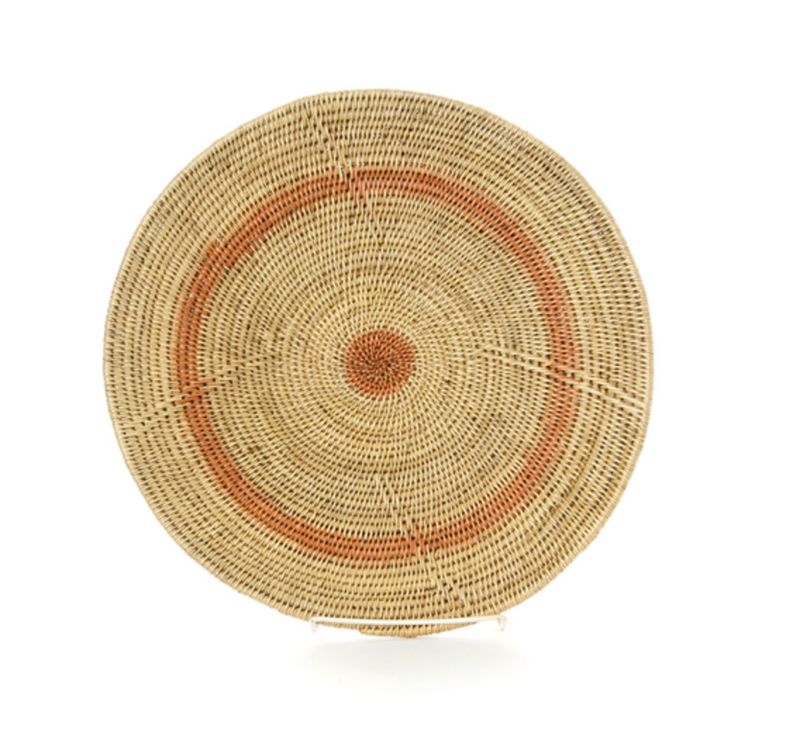 Peach Ring Hand Woven Wedding Baskets from Zambia, Fair Trade