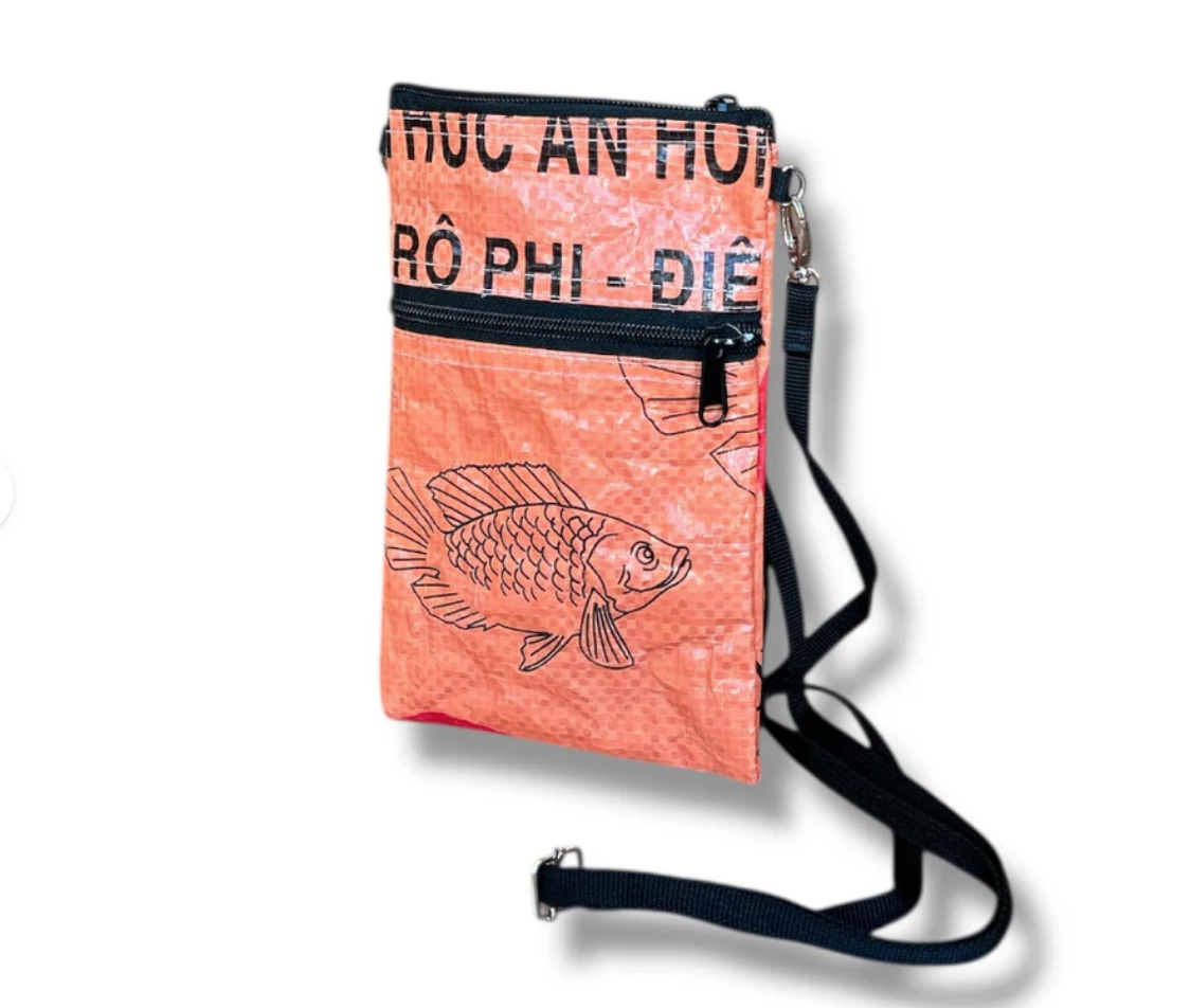Small Upcycled Crossbody Bag, Saves Landfill space!