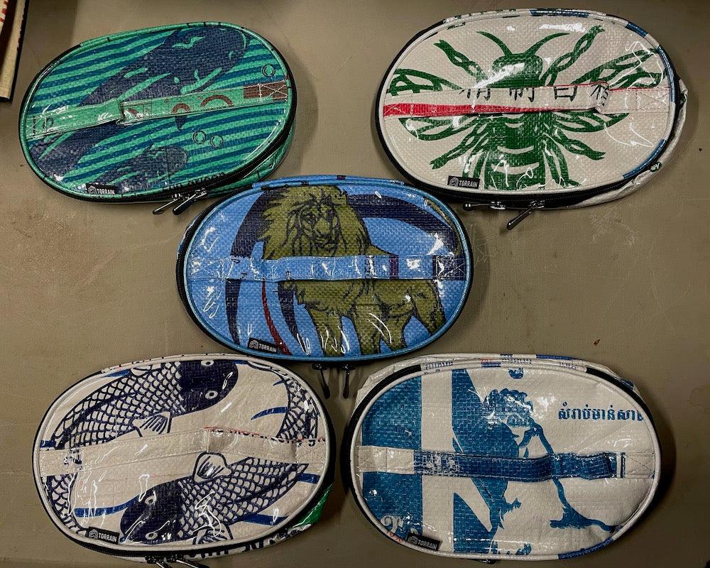 Upcycled Toiletry, Travel, Makeup Bag, Sustainable!