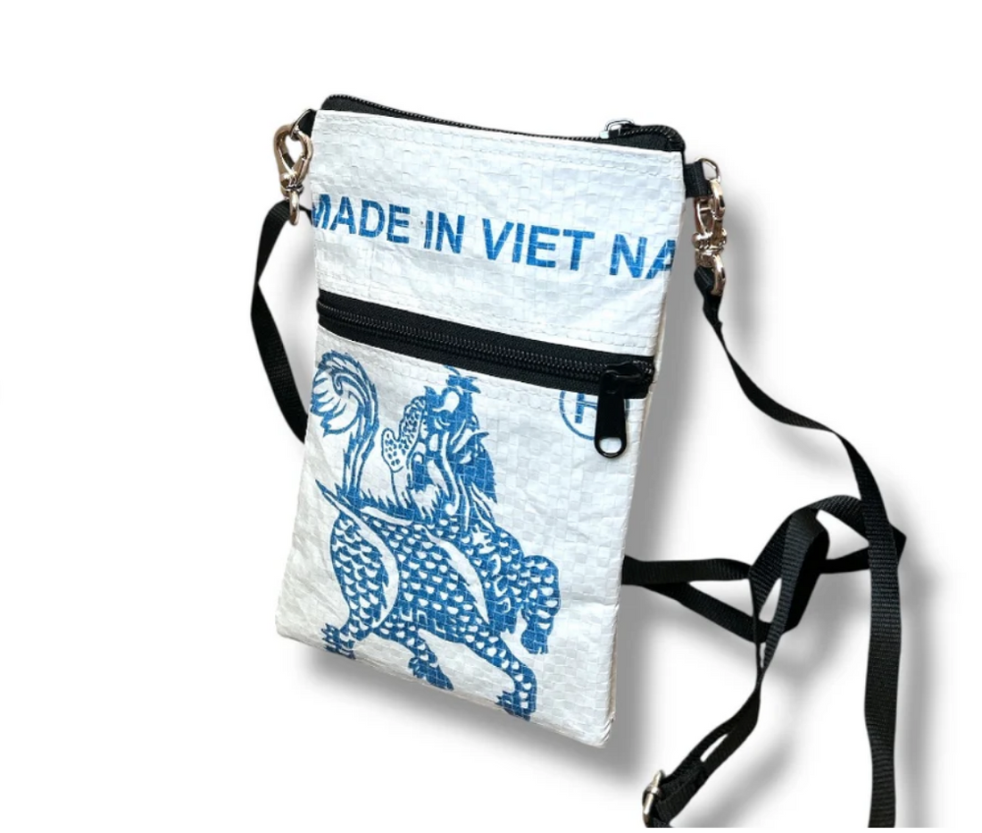 Small Upcycled Crossbody Bag, Saves Landfill space!