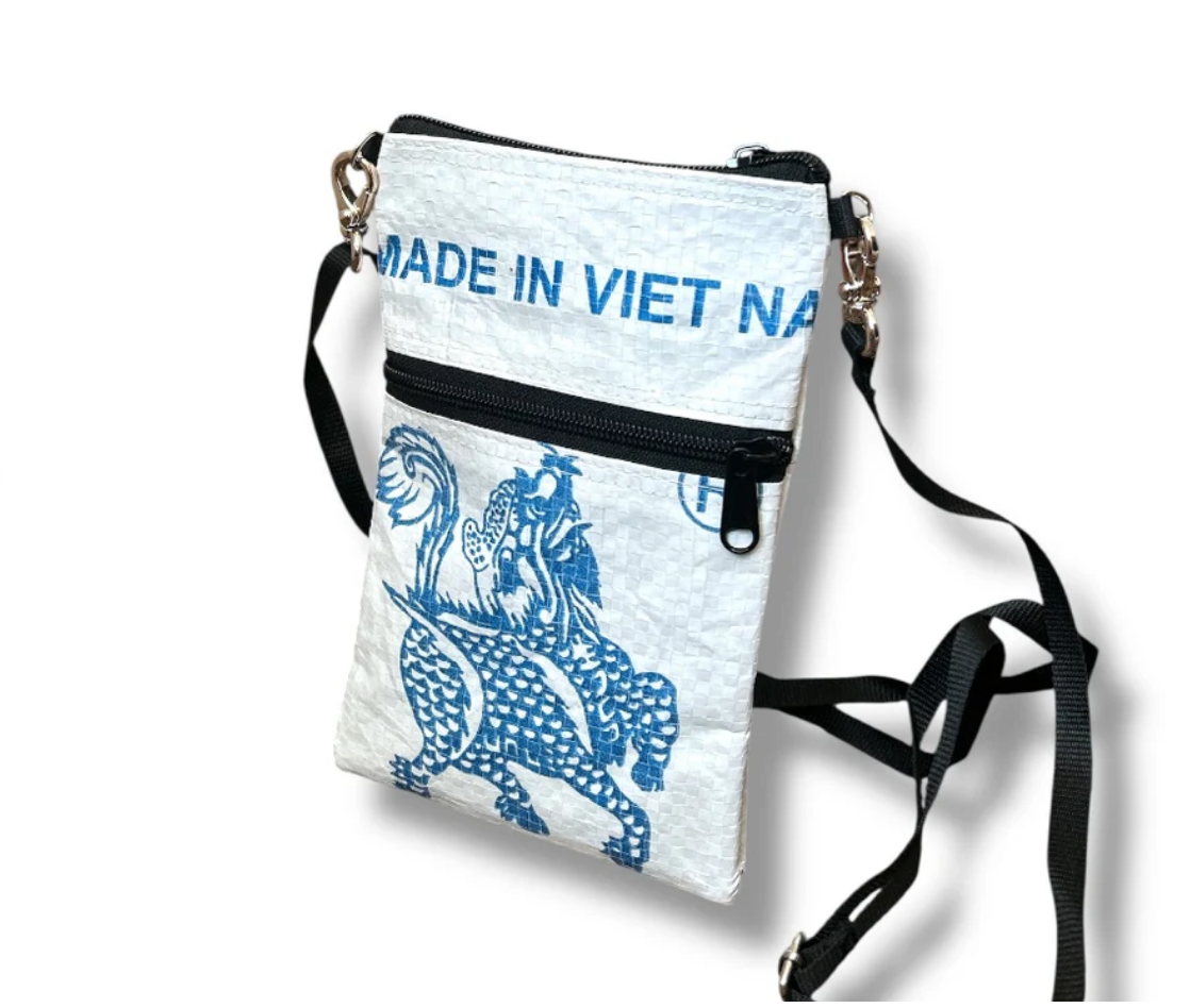 Small Upcycled Crossbody Bag, Saves Landfill space!