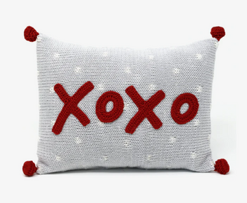 Hand Knit XO XO Mini Valentine Pillow, Fair Trade from Armenia