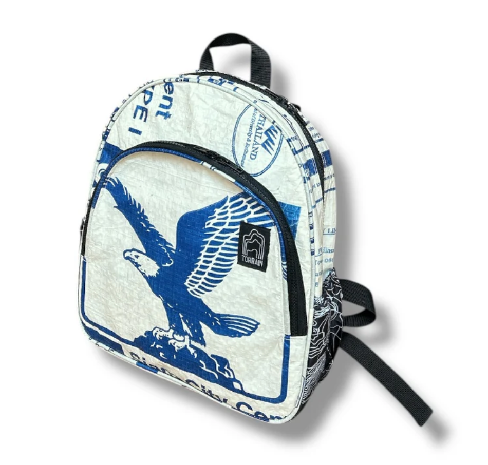 Small Upcycled Day or Childs Backpack- Saves Landfills!
