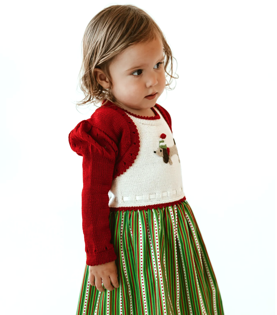 Hand-Knit Christmas Red Cardigan, Baby & Toddler, Fair Trade from Armenia
