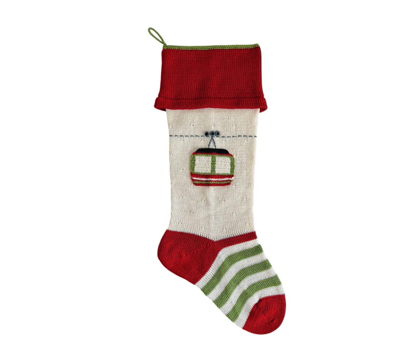 Hand Knit Gondola Christmas Stocking, Fair Trade, Armenia