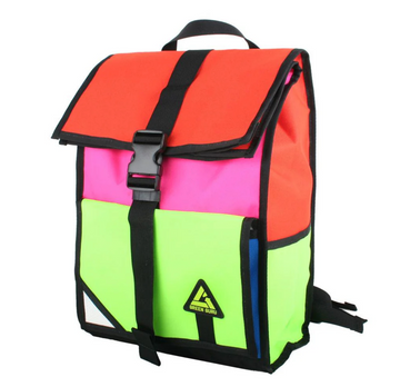 24" Upcycled Rolltop Reflective Backpack ( 3 colors) USA Made, Saves Landfill Space!