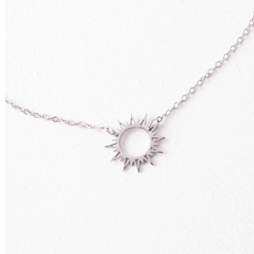 Silver Sun Necklace, Give freedom to girls & women!