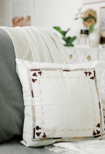 Copy of Hand loomed Organic cotton embroidered Pillow, Eco-Friendly, Fair Trade