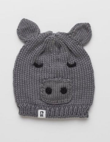 Hand Crocheted Kids Hippo  Beanie- Fair trade, Uganda