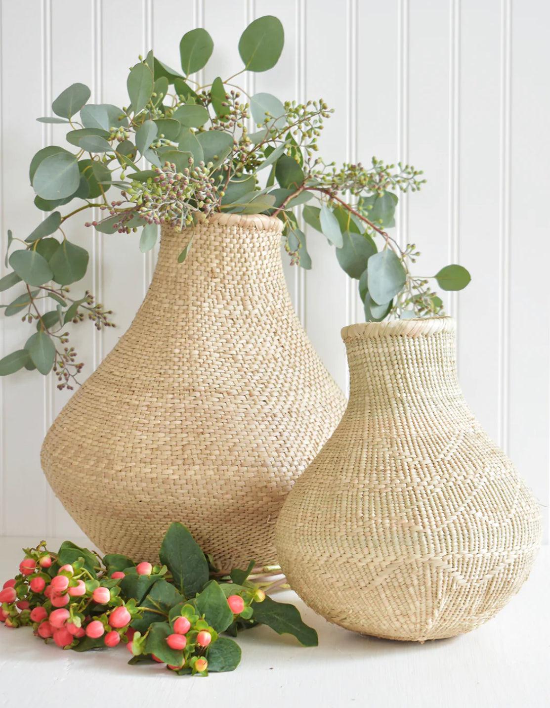 Hand Woven Large Vase from Zimbabwe, Fair Trade