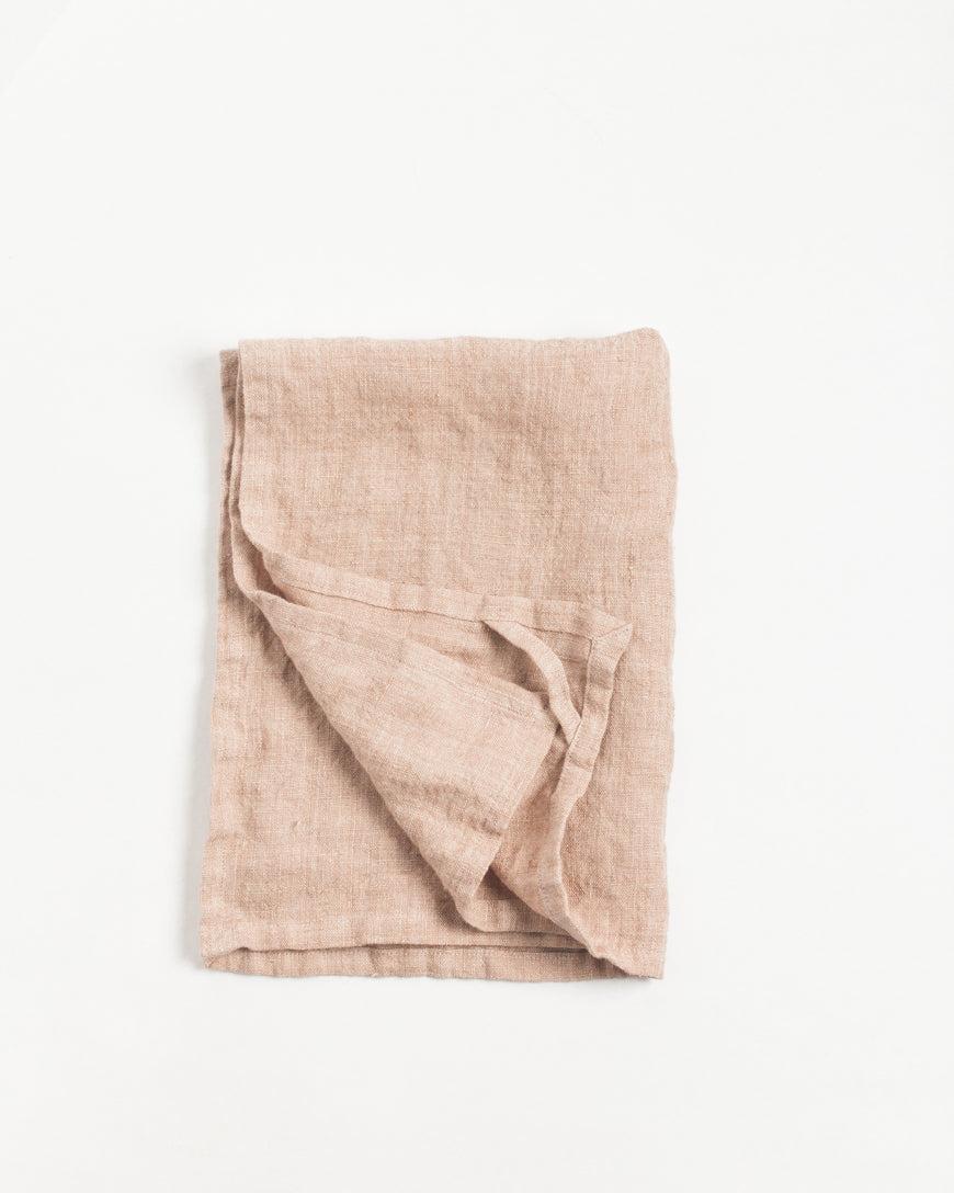 Set of 2- Hand Made Stone Washed Linen Tea Towels, Fair Trade, India