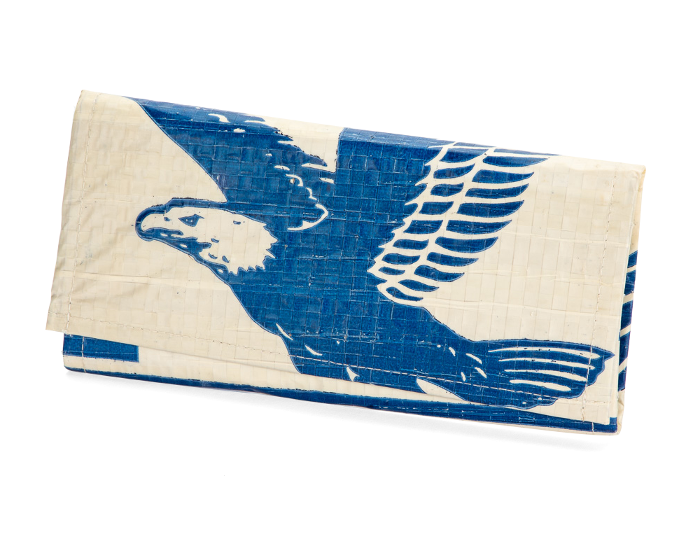 Large Bi-Fold Upcycled Wallet- Sustainable, Saves Landfill Space